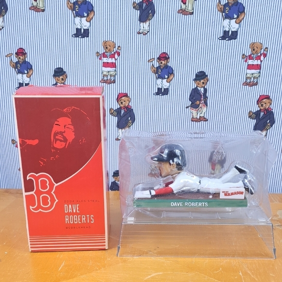 Dave Roberts Boston Red Sox 2004 ALCS steal baseball bobblehead figure - Picture 1 of 8